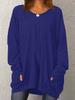 Plus Size European and American Fashion Round Neck Loose Casual Tops