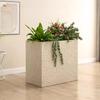 Extra Large Rectangular Magnesium Cement Flower Pot with Real Stone Finish for Family Balcony & Outdoor Use