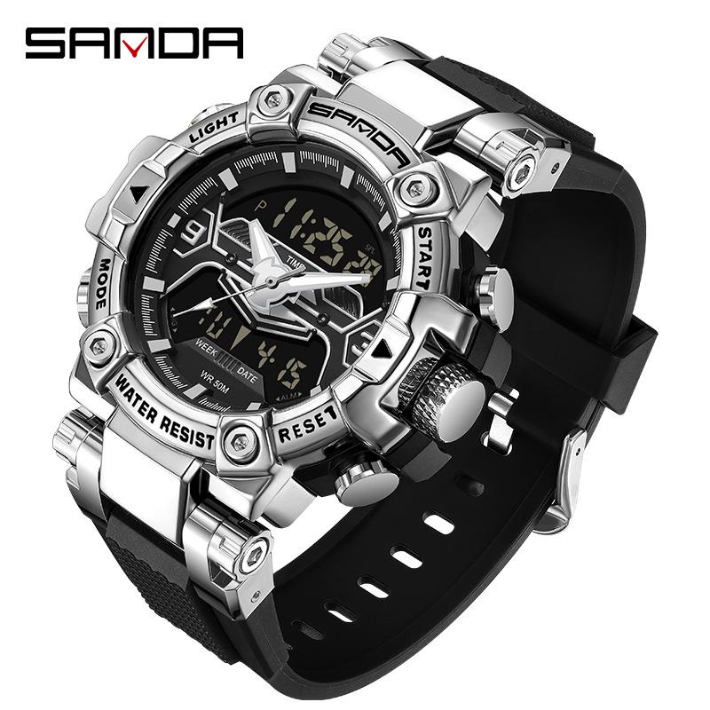 Sanda Men's Teen Sports Luminous Waterproof Multifunctional Outdoor Watch