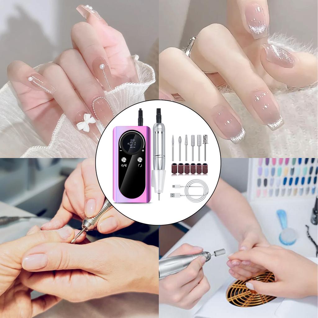 45000RPM Nail Drill with Nail Drill Bits Low Noise Electric Nail Drill Machine