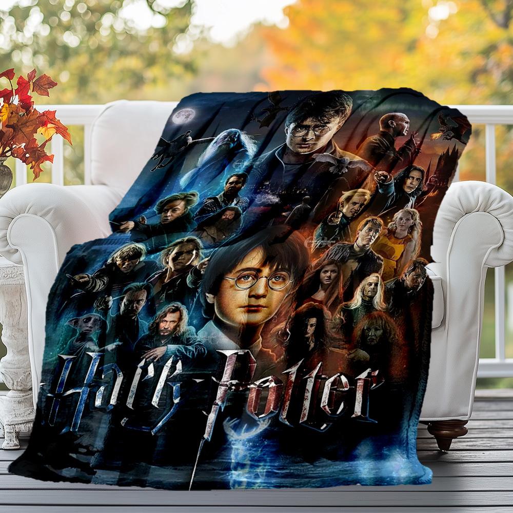 1 szt. Harry Potter, Hogwart, Magiczny Koc Flanelowy Outdoor na Cały Sezon Miękki Ciepły, Wystrój Domu 1031210