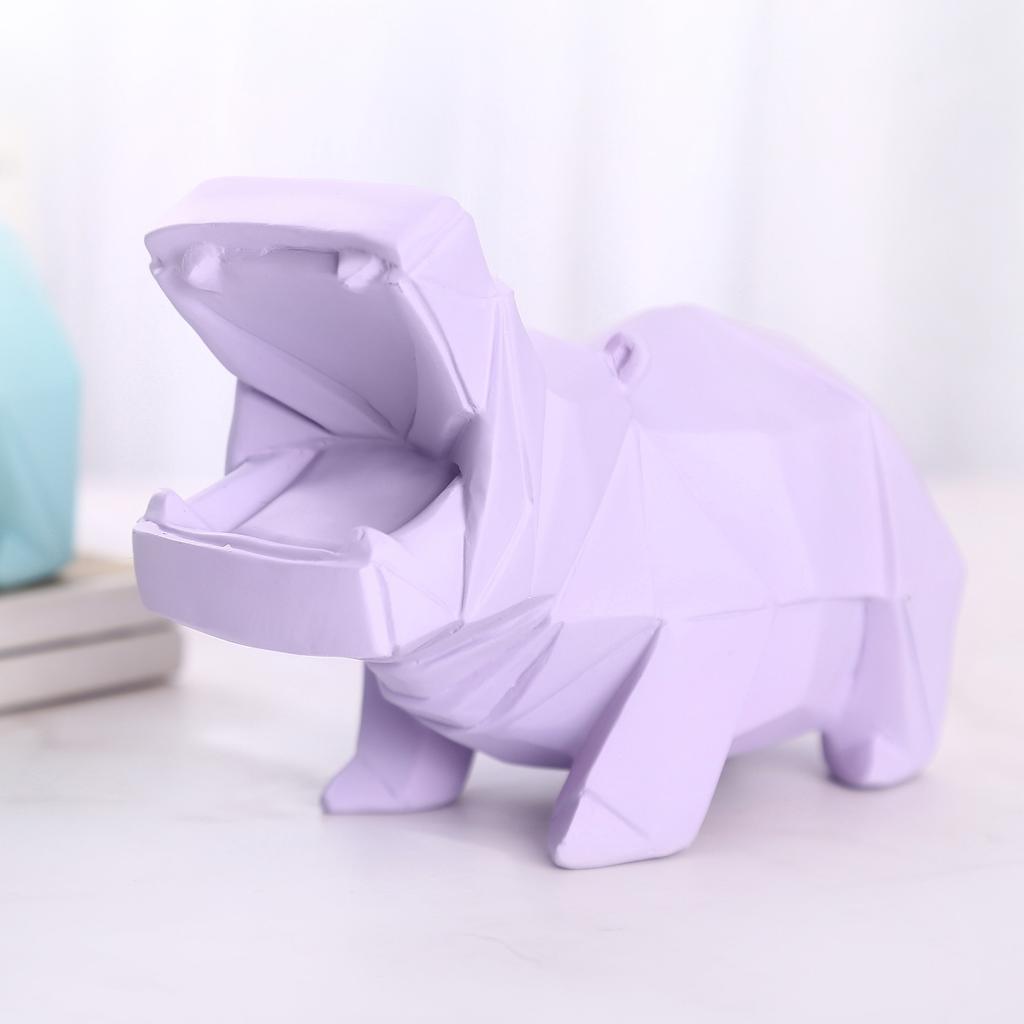 Nordisches Kreatives Design Flusspferd Ornamente Harz Handwerk Sparschwein Kinder Tierisches Schwein Schönes Bank Dekoration Ornamente Langlebig