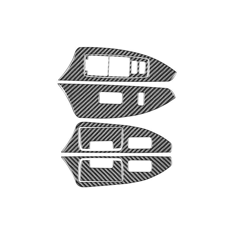 För Lexus LX 2008-2015 Tillbehör Kolfiber Auto Elhissknappar Panelram Dekoration Interiörklistermärke