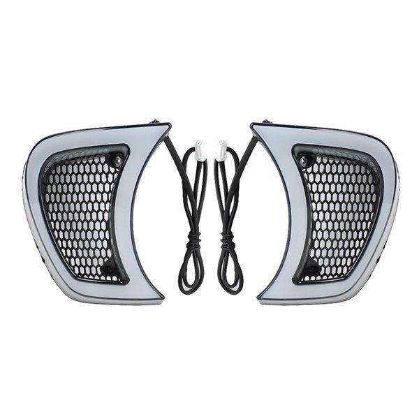 Harley Glide Rear Turn Signal & Daytime Running Light Vent Grille (Pair)