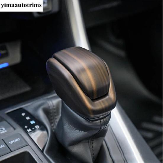 Car Gear Shift Knob Gear Head Cover Trim For Toyota RAV4      2024 RAV 4 XA50 Hybrid ABS Carbon Accessories