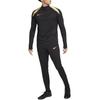 Nike T-shirt casual a maniche lunghe color block con collo alto e mezza zip Uomo Top Nero FN2404-011
