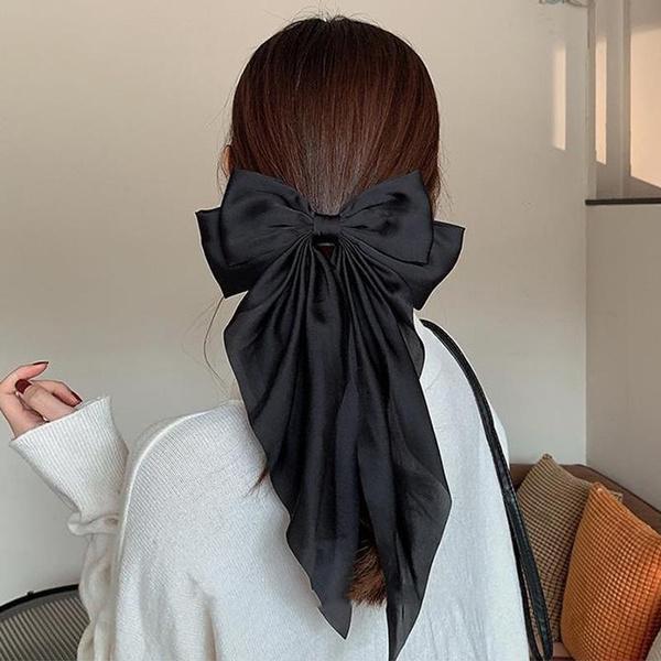 Ribbon Bow Hair Clip Large Vintage Style Hair Clip Spring Clip Hair Accessory Headwear Accessory