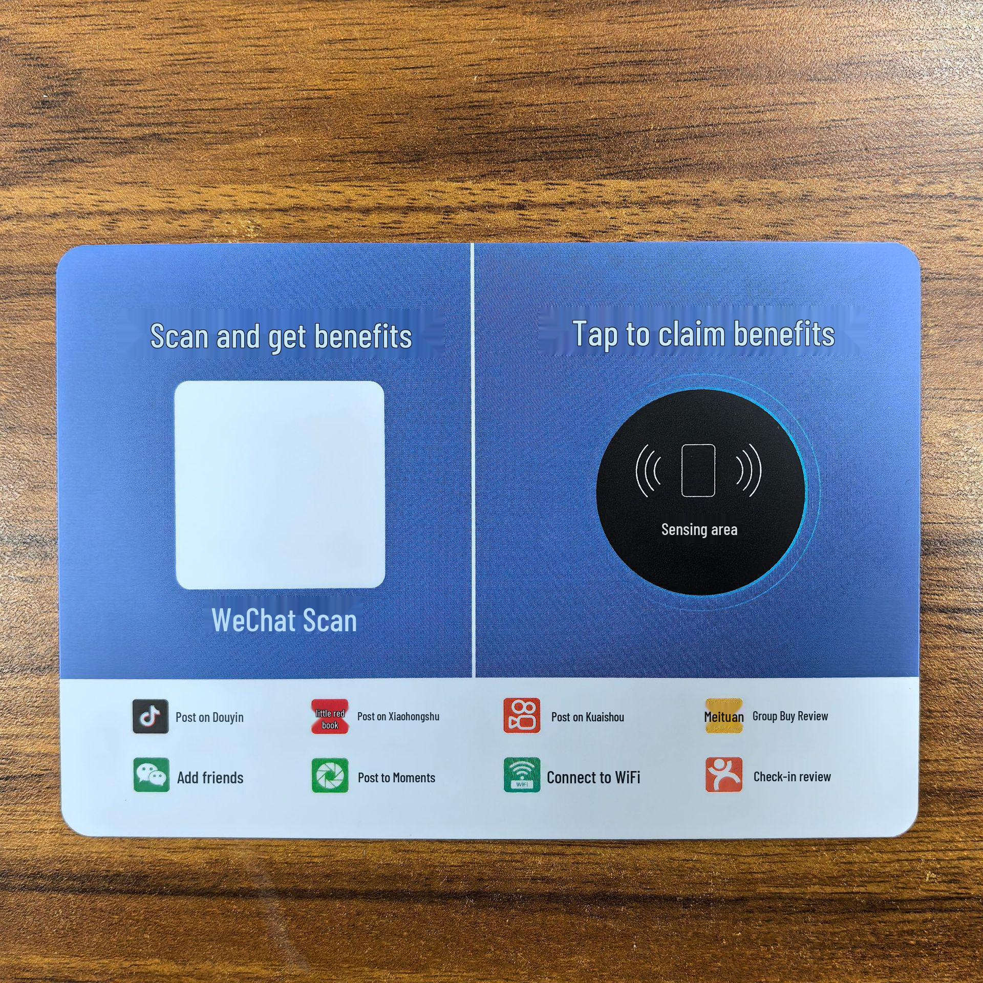 

Стикер для бесконтактной оплаты NFC: Настольный бейдж NTAG215 для кодов сканирования видео