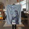 1PC Corpse Bride Print Flannel Blanket, High Quality All Seasons, Home Decor, Warmth and Comfort, Perfect for Christmas Gifts