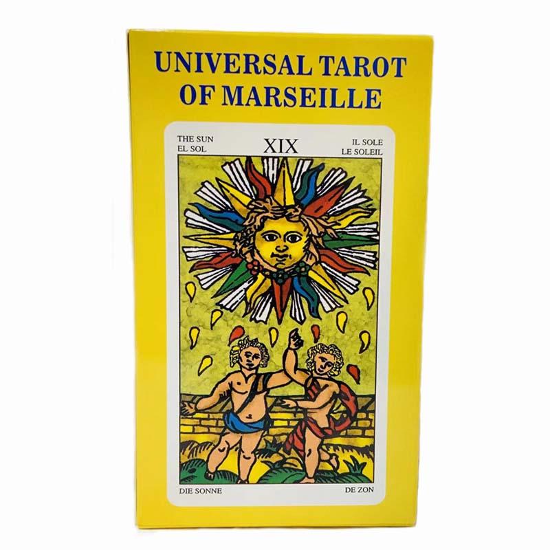 Universal Tarot of Marseille Tarot Cards with Paper Instructions A 78 Oracle English Visions Divination Deck Borad Playing Games