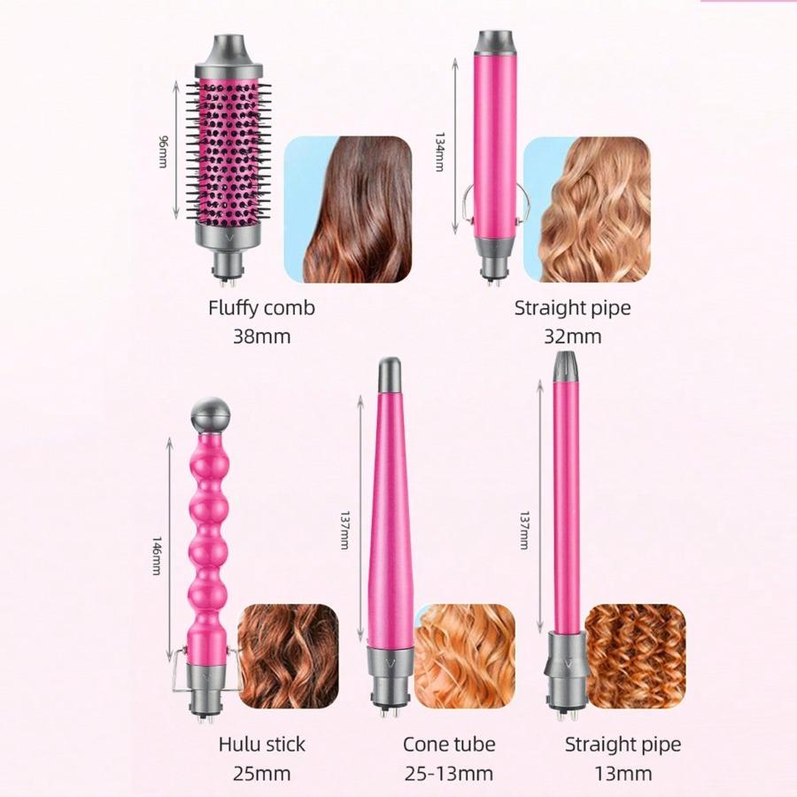 7 In 1 Interchangeable Hair Styling Curler For Men & Women, Home Dressing Table Dorm Travel Salon Hair Styling, Birthday Valentine Christmas