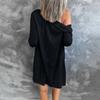 Women's Open Front Lightweight Cardigan Long Sleeve Button Down Loose Outwear
