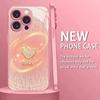 diamond heart-shaped pendant phone case for funda iphone for iphone 17 glass for iPhone 17 16 15 14 13 pm Pro Plus Dropresistant