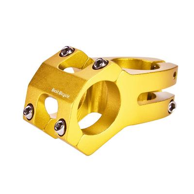 Manubrio per mountain bike in lega di alluminio 31,8 mm, attacco fisso, accessorio per ciclismo (Oro)