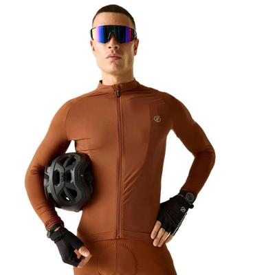 Dare2B Cycling Jersey Long Sleeve Aerodynamic Brown