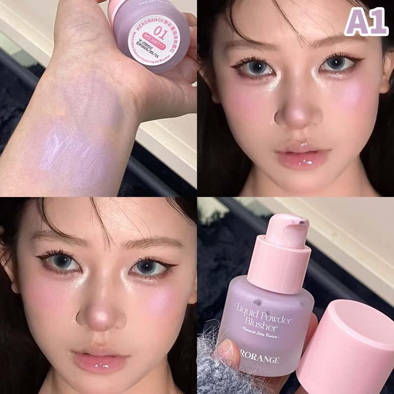 Herorange Liquid Blush Cheek Waterproof Lasting Brightening Natural Matte Rouge Contouring Low Saturated Blusher Korean Makeup