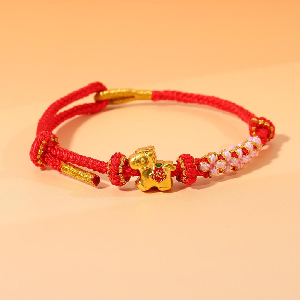 Year of the Horse Zodiac Bracelet - Red String Handmade Couples Charm for Men and Women, New Year Gift Jewelry