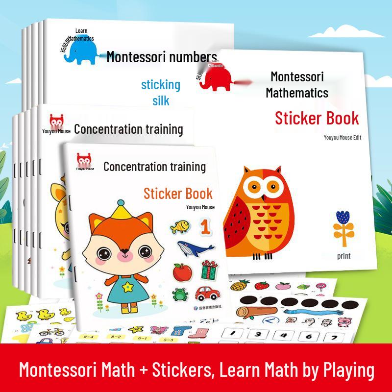 Whole Brain Development Sticker Book for Ages 0-6: Dress-Up & Concentration Training