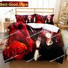 3D Anime Tokyo Ghoul Bedding Set Printed single Comforter Quilt Bed Cover Duvet Cover Pillow Case 3 Pieces Sets Kids Adult Size