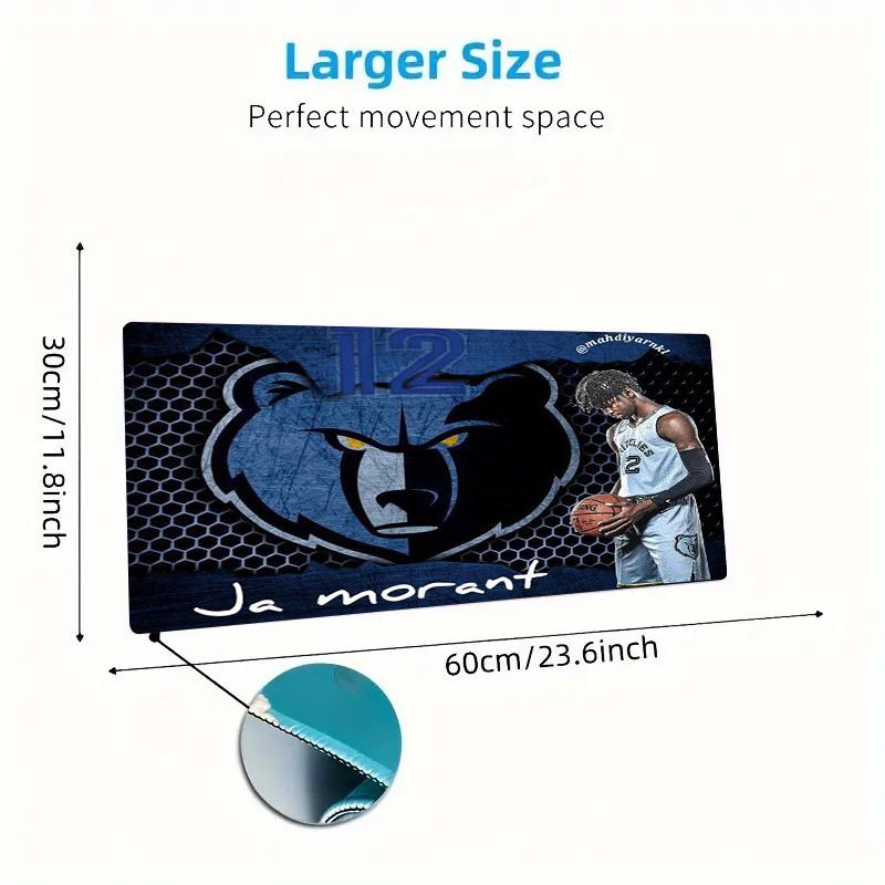 Ja Morant Poster Color Mouse Pad Large Gaming Table Cushion Non-slip Laptop Tablet Big Mousepad XXL Mat Mini PC Playmat With Lock edge