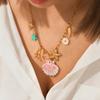 Seashell Stainless Steel Starfish Marine Life Pendant Dopamine Necklace Light Luxury Niche Titanium Steel Necklace