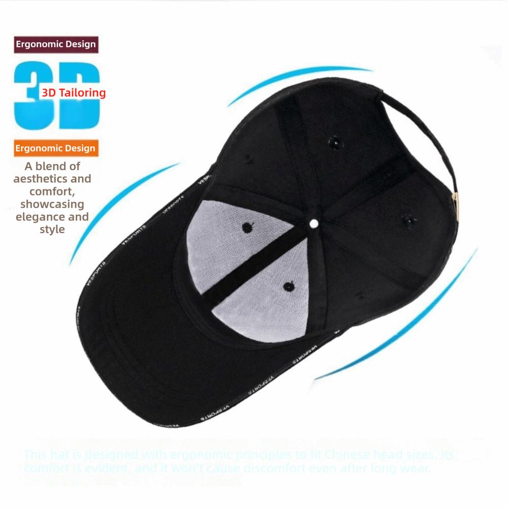 New Adjustable Baseball Hat Unisex Black White Sun Hat Baseball Cap Spring Summer