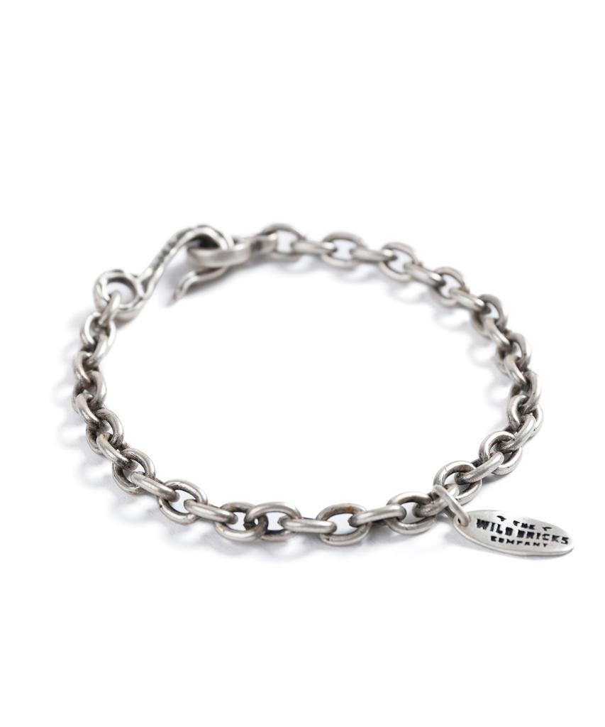 Wild Bricks Th Link Chain Bracelet (Silver)