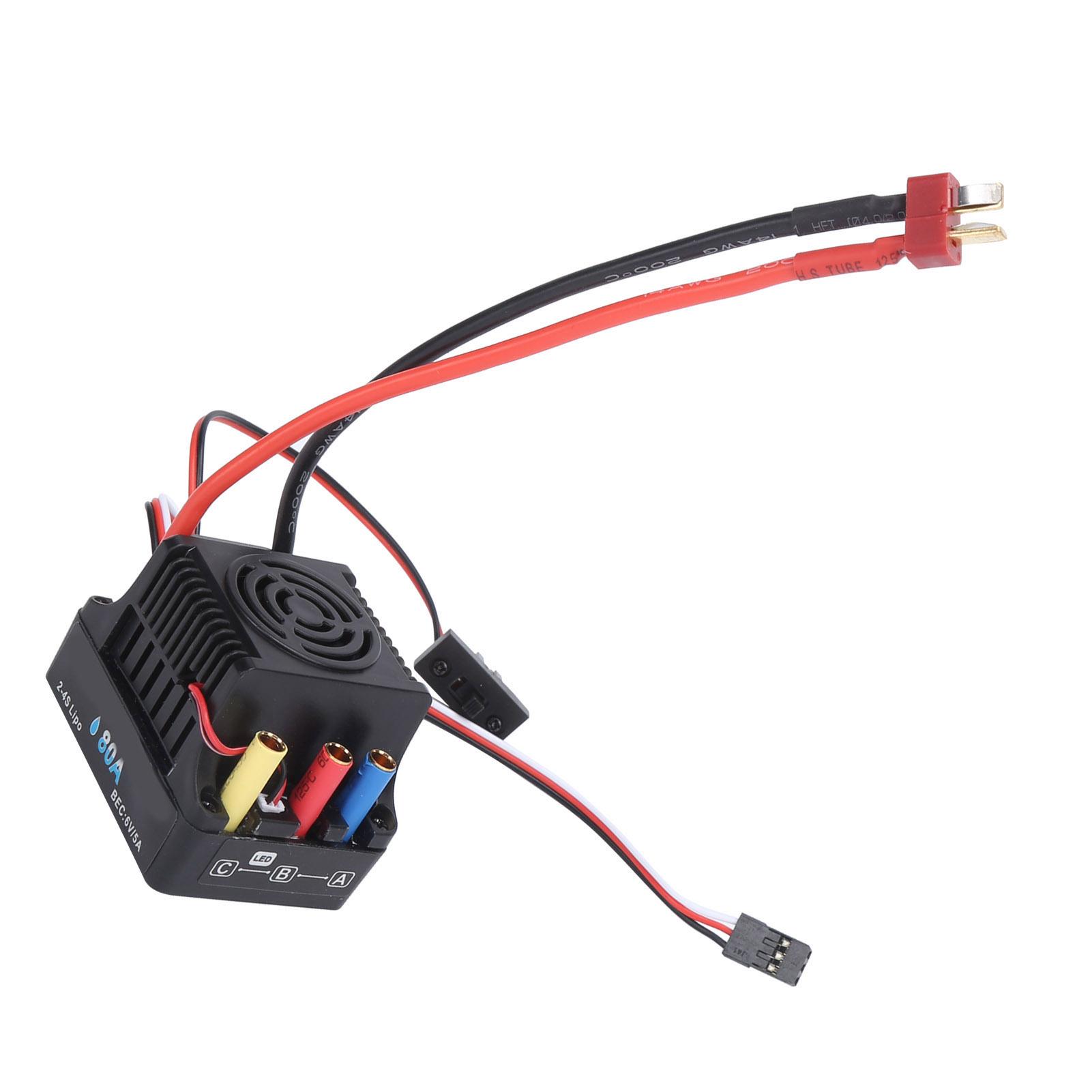 

RC 80A Brushless Waterproof ESC Electronic Speed Controller for 1 8 RC Car Upgrade Parts