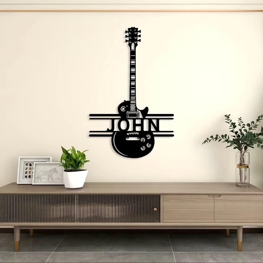 Custom Metal Sign Guitar Art Music Decor Wall Hanging