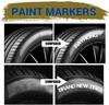 White Waterproof Cars Wheel Tire Oily Mark Pen Auto Rubber Tyre Paint Pen Permanent Marker Graffiti Touch Up Car Accessories