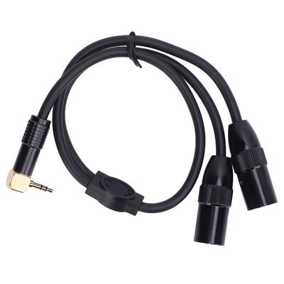 3.5mm To Dual XLR Male Y Splitter Cable 18 Stereo 3 Pin 0.5m for Microphone Speakers Stage DJ