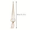 1Pc Vintage Decor Hanging Flower Pots Holder Hanging Basket Flower Pot Net Basket Sling Cotton Rope Garden Decoration Macrame Plant Hanger
