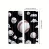 2pcs Classic Baseball Ball Polyester Curtains, Sports Themed Drapes In White, Gray, and Red for Game Rooms, Home Decor