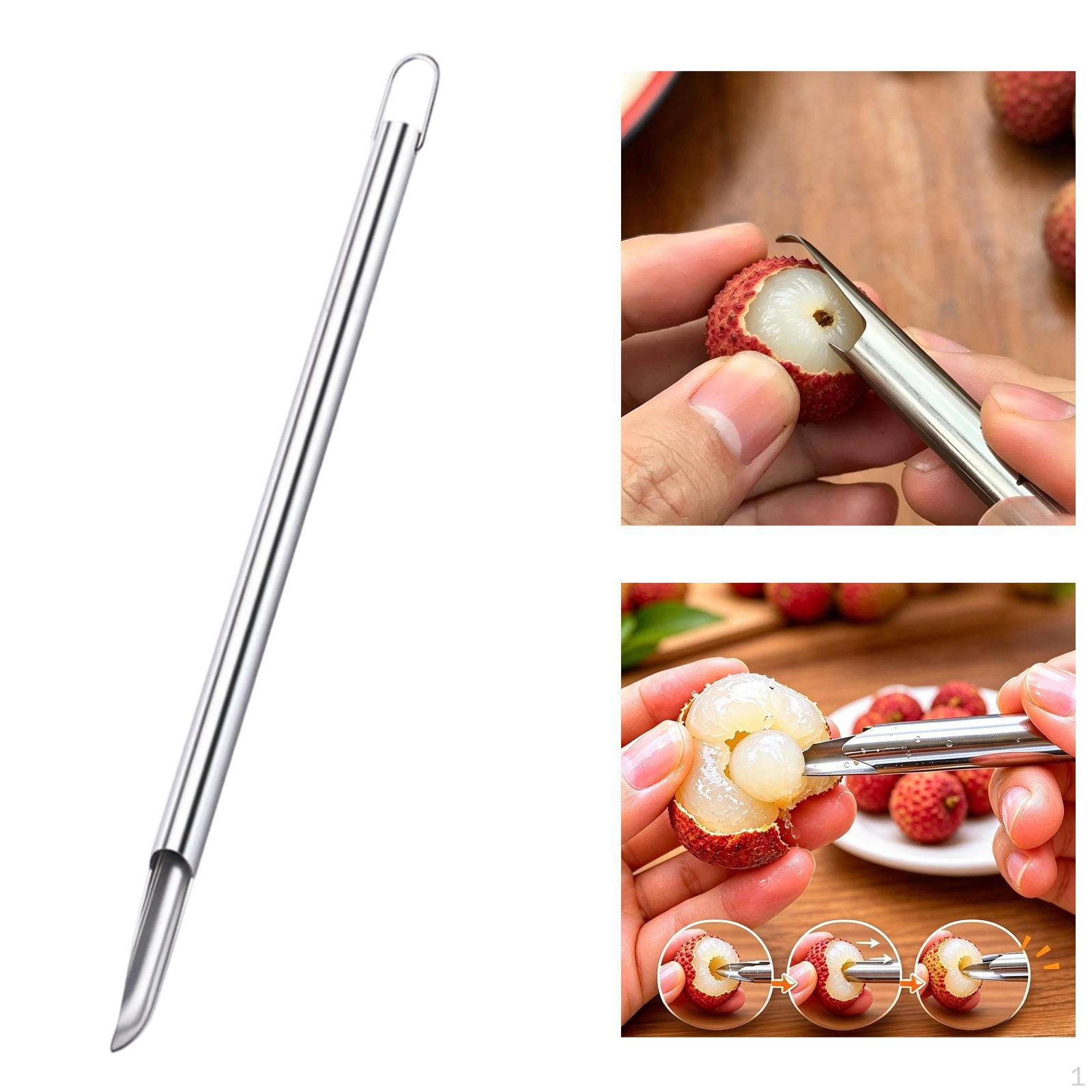 Longan Lychee Corer Stainless Steel Compact Efficient Ergonomic Multifunctional