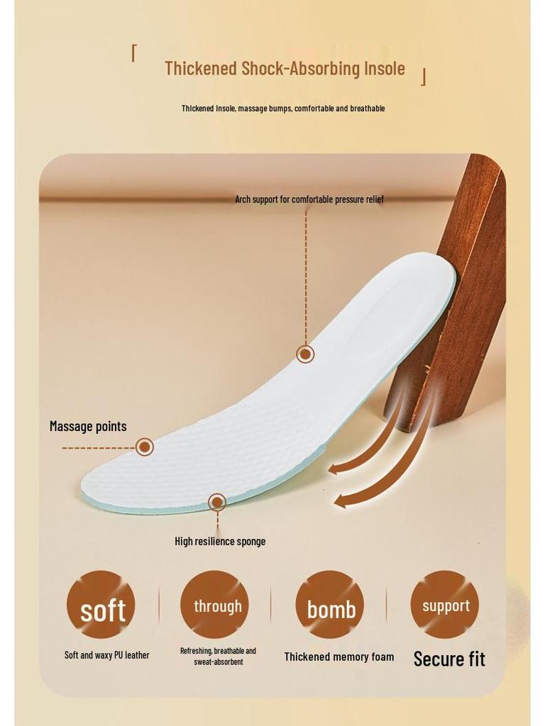 Genuine Leather Women's 2025 Casual Fashion Sneakers: Comfortable, Lightweight, Non-slip, Versatile, Soft Elastic, Wear-resistant for All Seasons