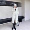 Autumn new solid color loose lazy wind pocket knitted cardigan long casual sweater jacket women