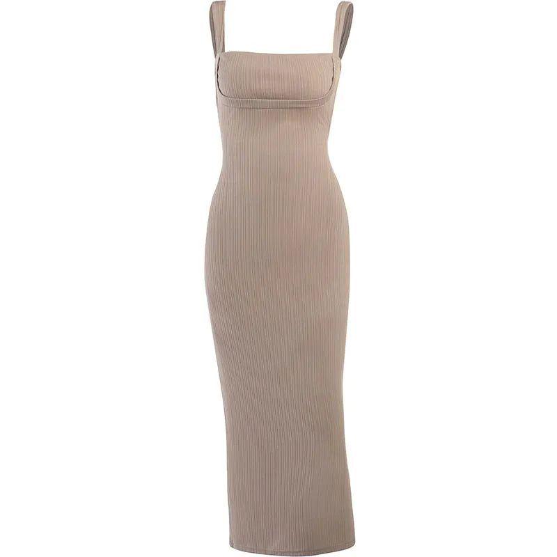 Summer Backless Slimming Bandage Waist Sleeveless Dress for Women