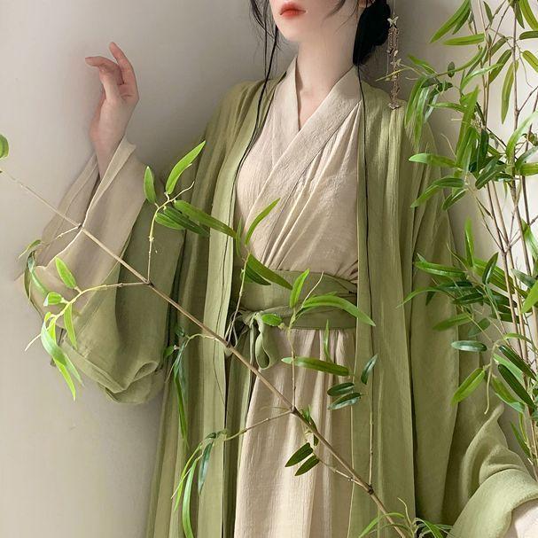 Chinese Original Hanfu Women's Hanfu Suit In Jin Dynasty Style