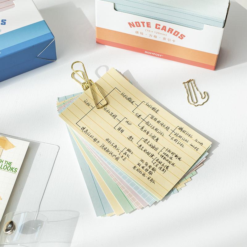RosyPosy soft design tea fragrance index card, large capacity 150 word memory message sticky note card