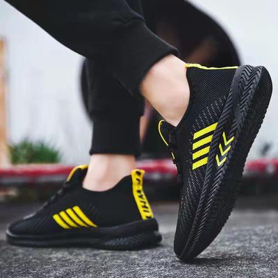 Men's Sports Shoes 2025 Spring New Trend Casual Shoes Running Shoes Couple Shoes Mesh Flying Woven Shoes Foreign Trade Models
