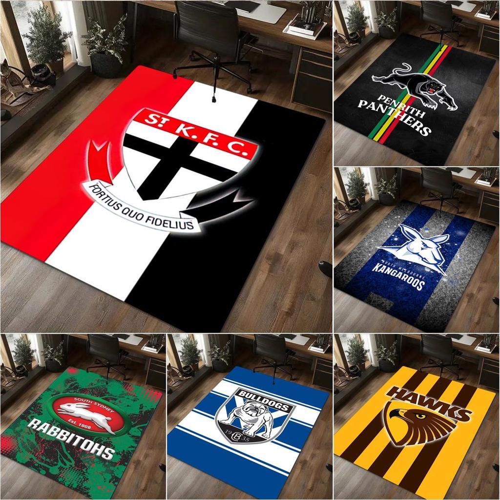 1Pc Australian Football Club Print Rug - home decoration Carpet For Living Room Bedroom Flooring Computer Chair Area Rug