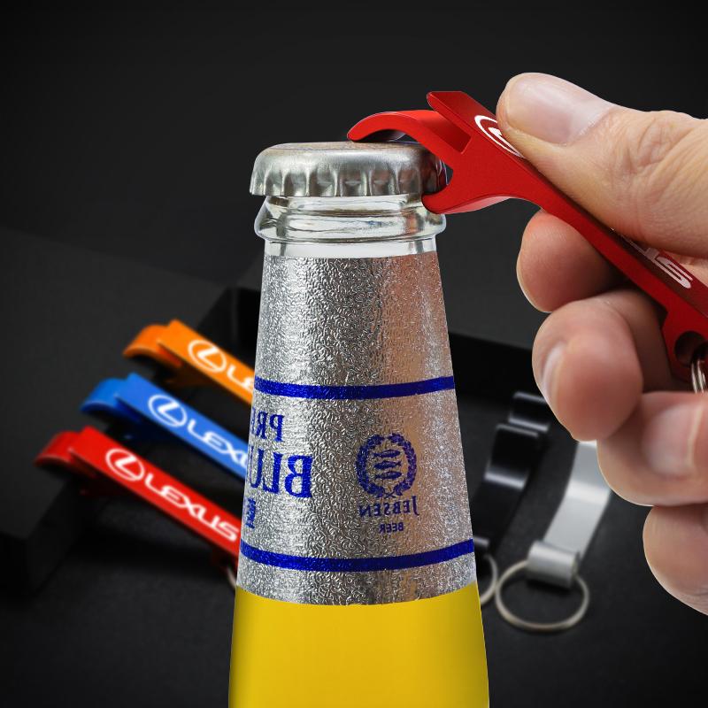 Car Logo Beer Bottle Opener Keychain Metal Key Ring For Lexus F SPORT ES RX NX LS UX LM LX GX LC RZ IS CT GS RC HS SC TX LBX IS3