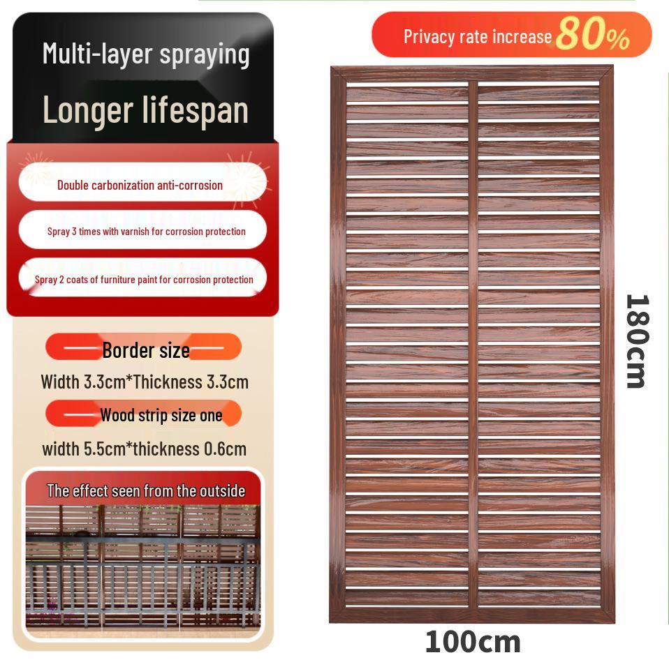 Outdoor Privacy Screen: Louvered Wood Fence for Gardens and Courtyards