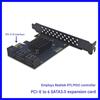 PCIE 1X/4X SATA3.0 Controller Card 6 Port 6Gbps PCIE SATA3.0 Expansion Card PCIE to SATA3.0 Controller PCIE GEN3 RTL9100VB Chip