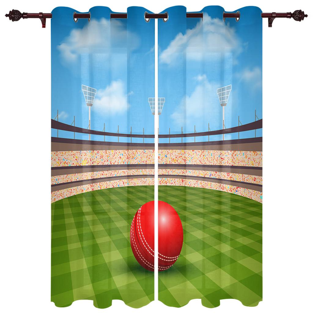 Modern Window Curtains for Living Room Color Billiards Round Sports Curtains for Child Bedroom Kitchen Decor Blinds Drapes