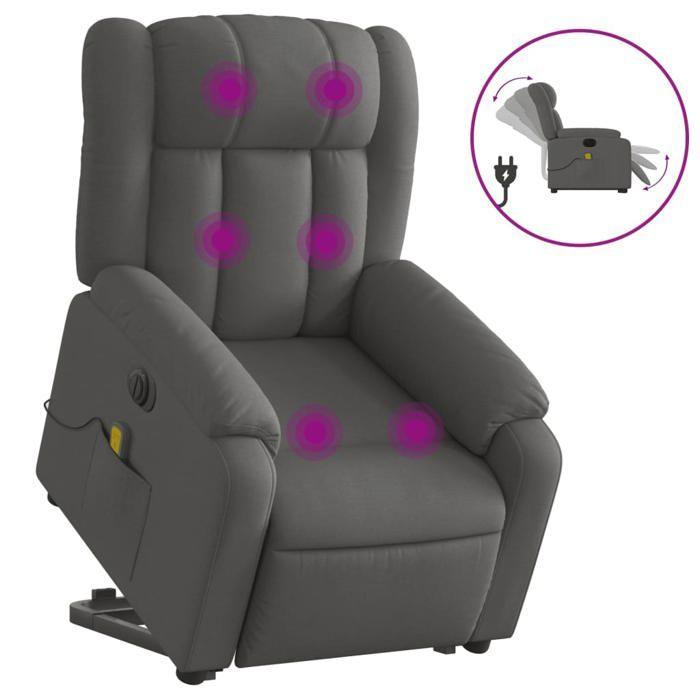 VidaXL Electric Massage Recliner, Relaxation Chair with Adjustable Backrest and Footrest, Salon Seat 3205353
