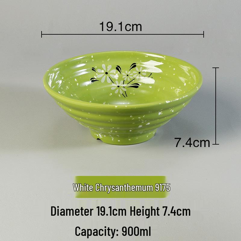 Melamine Ramen Bowl: Porcelain-Like, Large Mala Tang Soup & Noodles Bowl for Wontons & Luosifen
