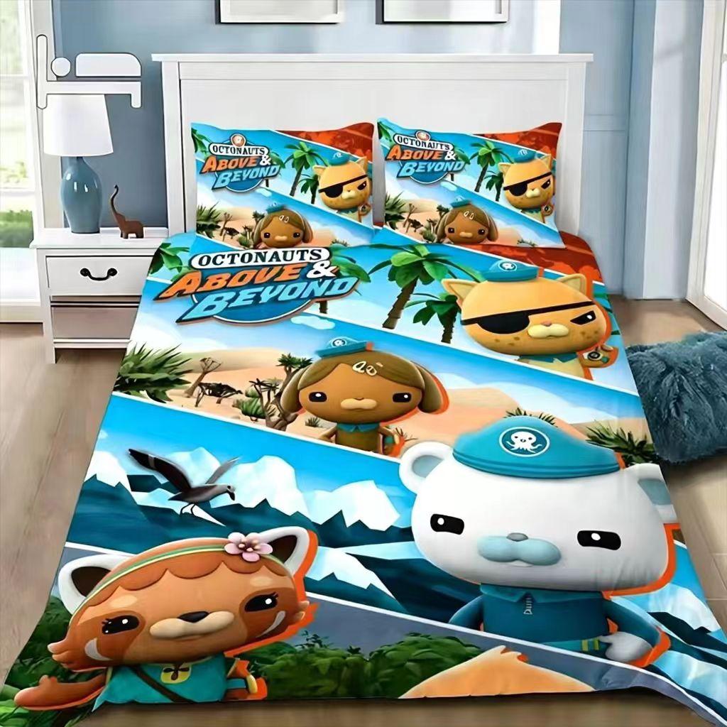 Cartoon Octonauts Duvet Cover Pillowcase Bedding Set Adult Boy Girl Bedroom Decoration Children Gift Single Double Large Size