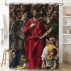 Vintage Religious Tapestry Shower Curtain Biblical Jesus Christian Art Bathroom Decor Renaissance Wall Hanging Home Textile