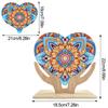Wooden Flower Diamond Painting Tabletop Ornaments Kit Butterfly 5D DIY Diamond Art Tabletop Decorations for Home Office Decor